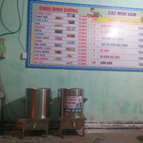 Nồi nấu cháo dinh dưỡng 50 lít có tủ điện điều khiển nhiệt độ