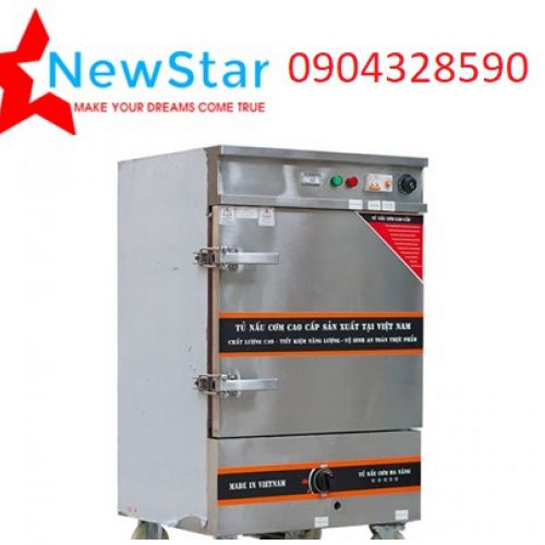 Tủ nấu cơm 6 khay dùng điện và gas